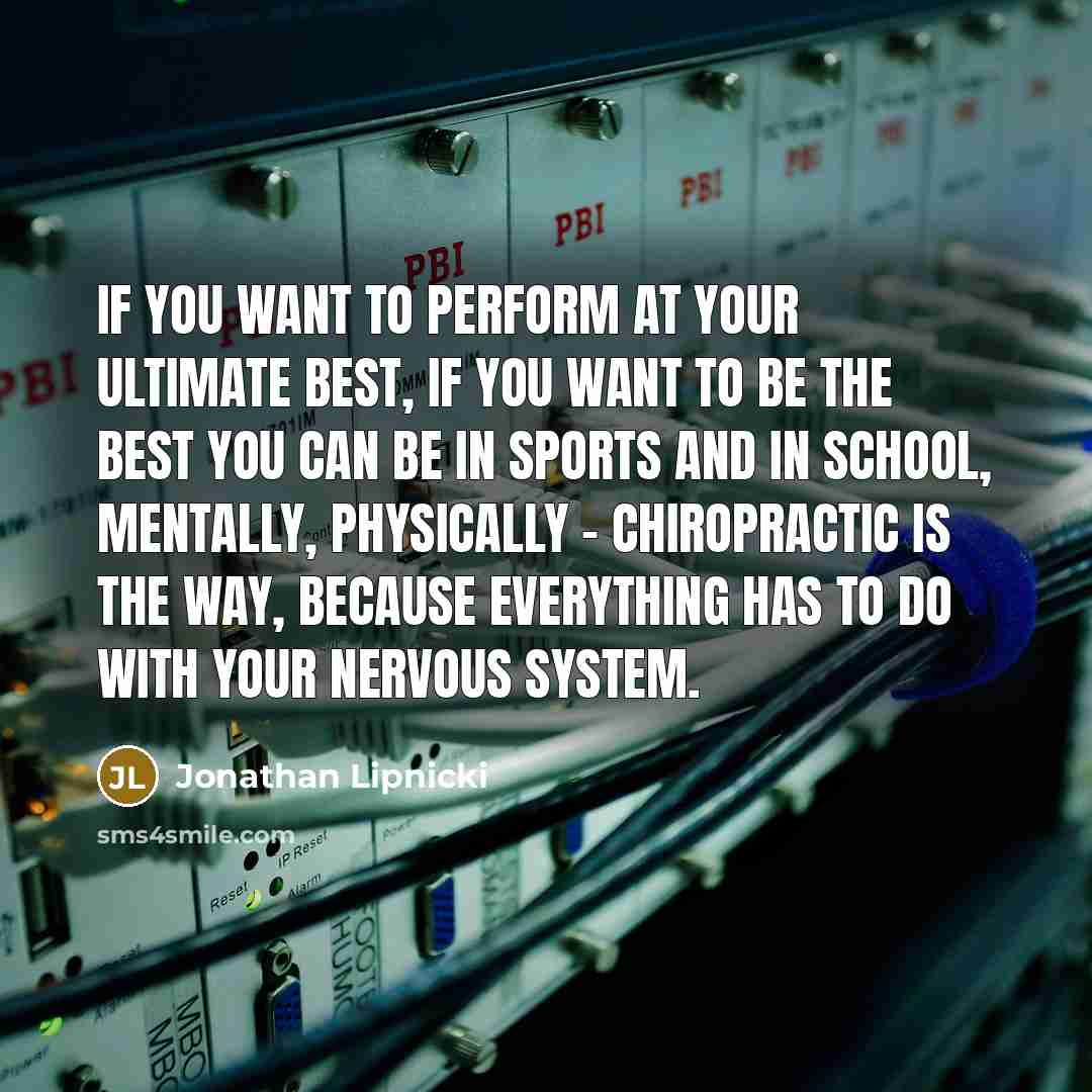 “If you want to perform at your ultimate best, if…” quote by Jonathan Lipnicki