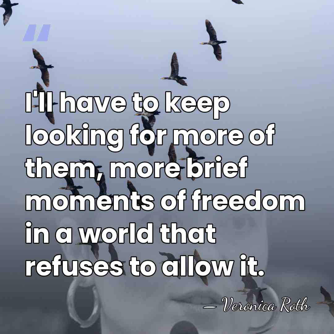 I'll have to keep looking for more of them, more brief moments&hellip; - Veronica Roth