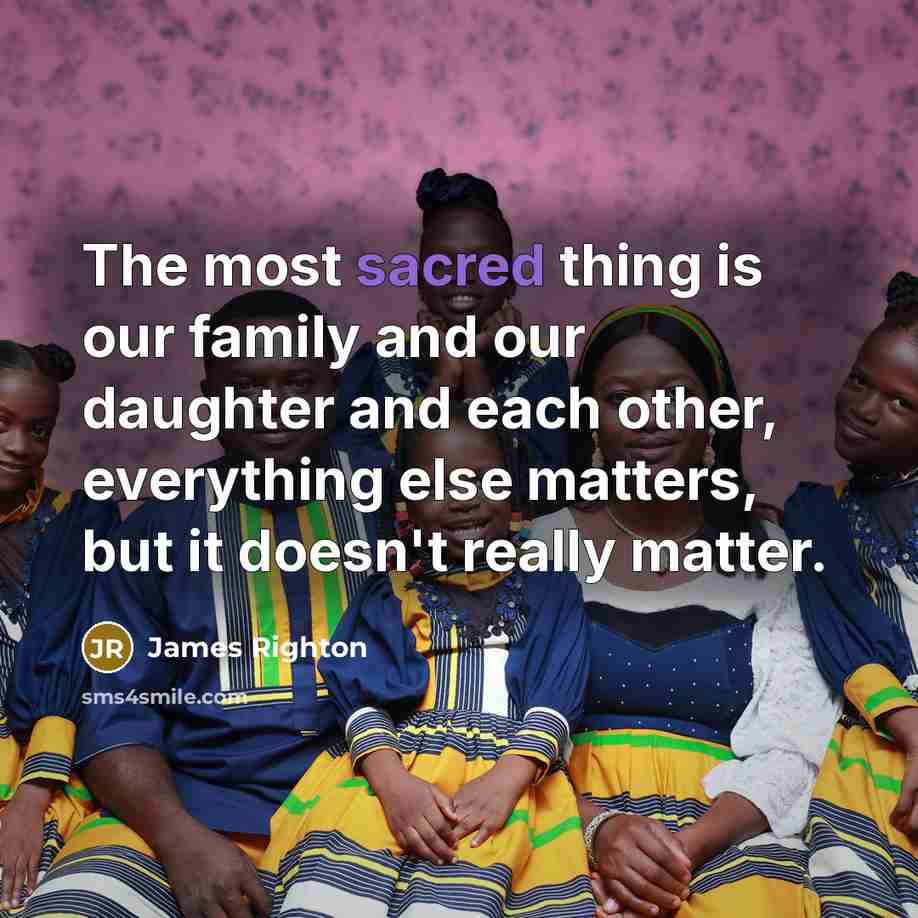 “The most sacred thing is our family and our daughter…” quote by James Righton