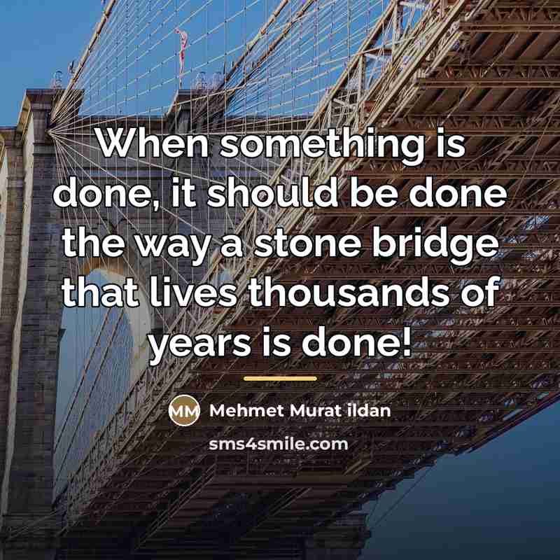 “When something is done, it should be done the way…” quote by Mehmet Murat Ildan
