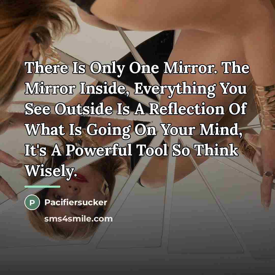 “There Is Only One Mirror. The Mirror Inside, Everything You…” quote by Pacifiersucker