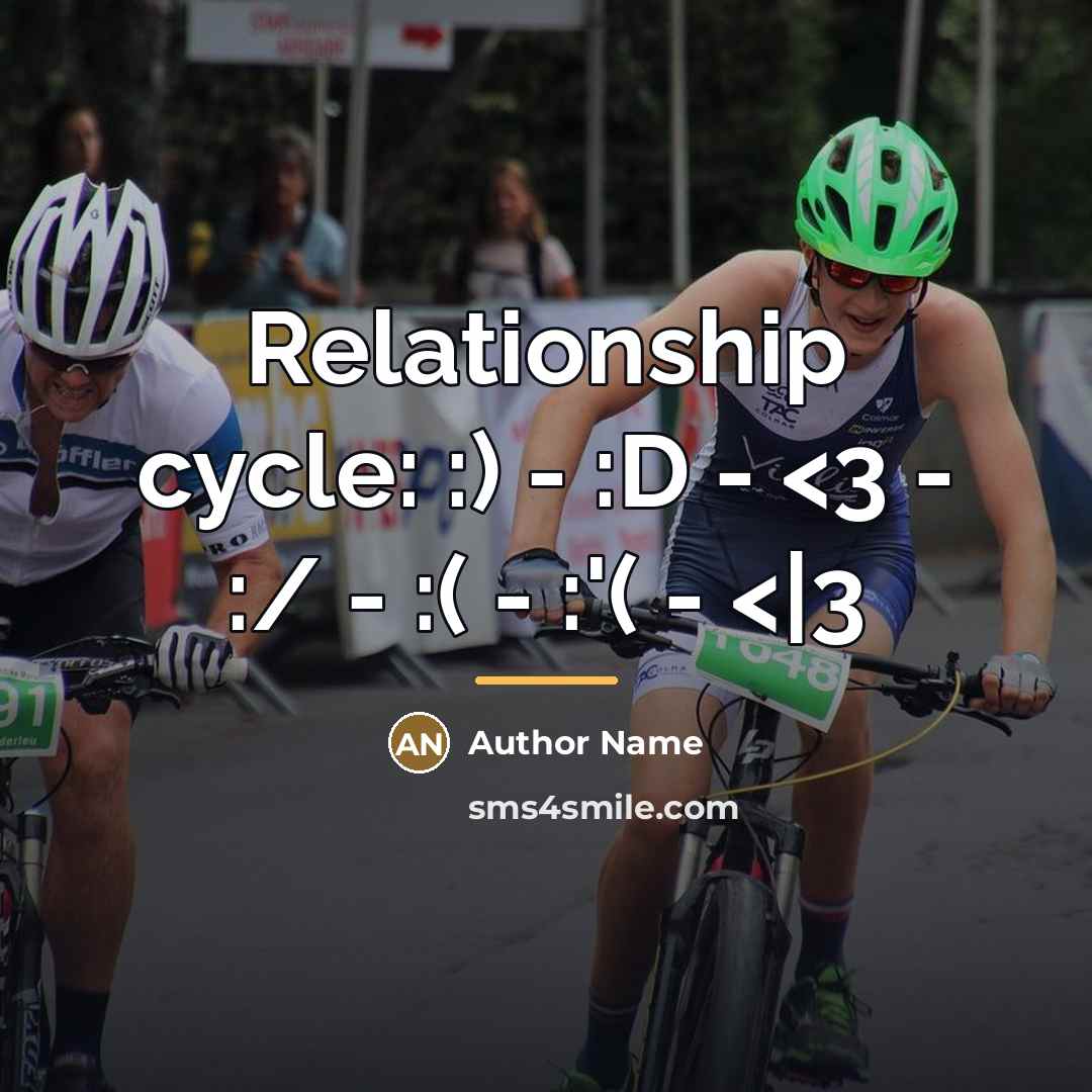 “Relationship cycle: :) - :D -…” quote by Author Name