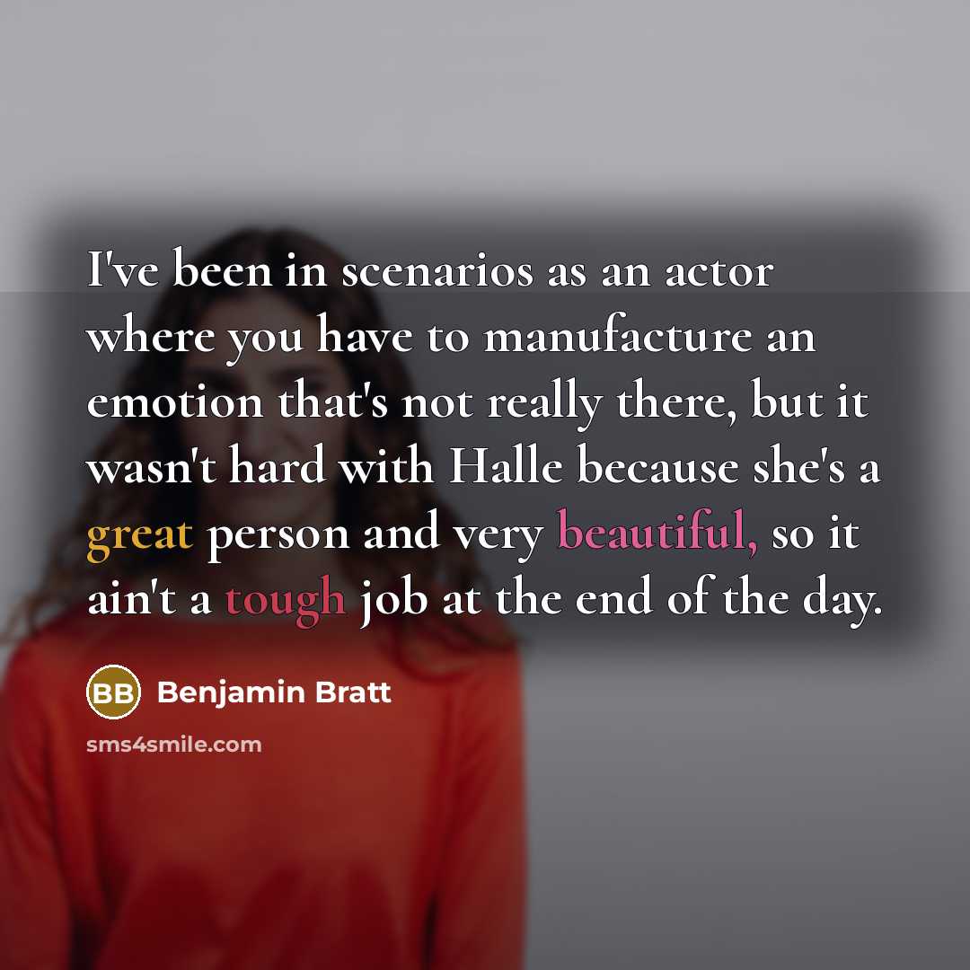 “I've been in scenarios as an actor where you have…” quote by Benjamin Bratt