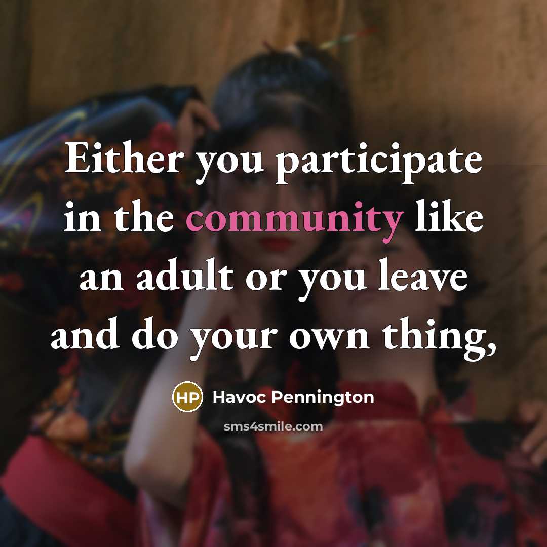 “Either you participate in the community like an adult or…” quote by Havoc Pennington