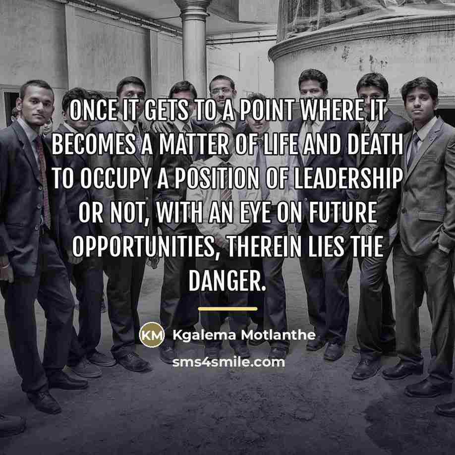 “Once it gets to a point where it becomes a…” quote by Kgalema Motlanthe