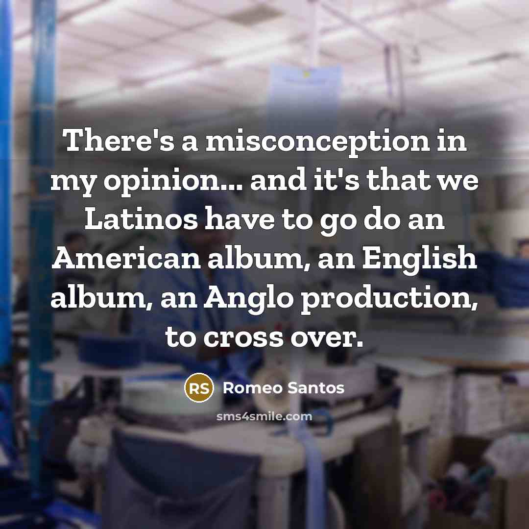 “There's a misconception in my opinion... and it's that we…” quote by Romeo Santos