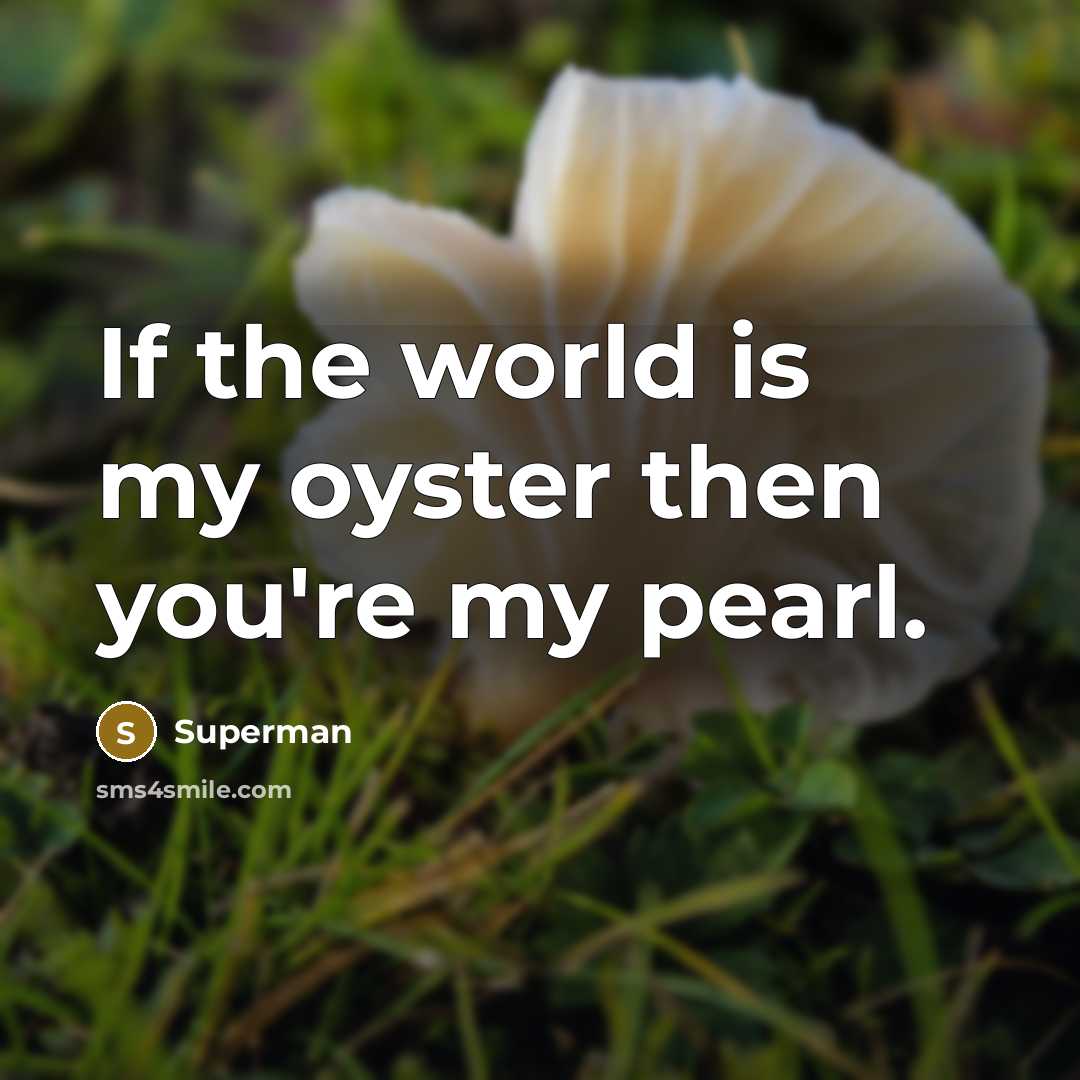 “If the world is my oyster then you're my pearl.…” quote by Superman