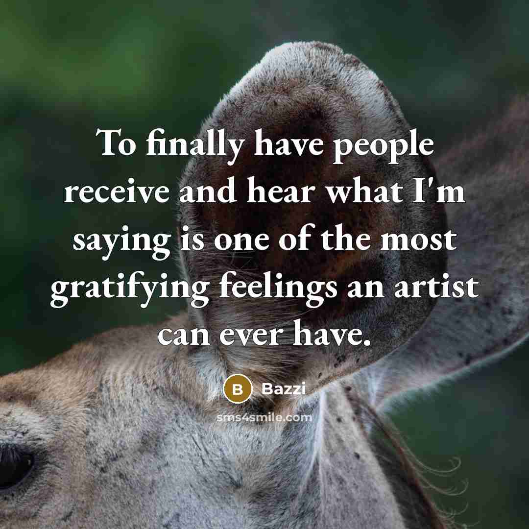 “To finally have people receive and hear what I'm saying…” quote by Bazzi