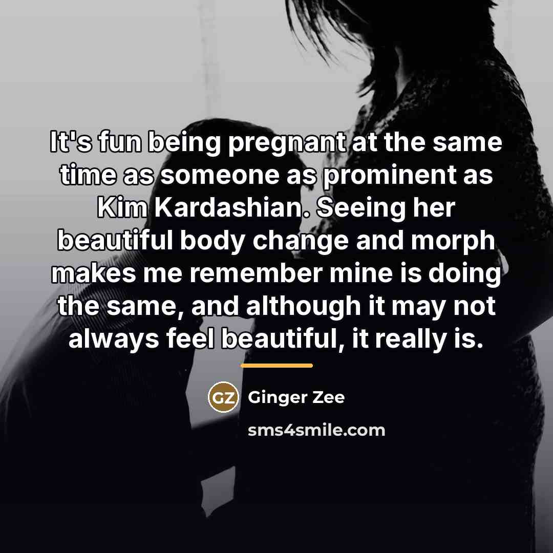 “It's fun being pregnant at the same time as someone…” quote by Ginger Zee
