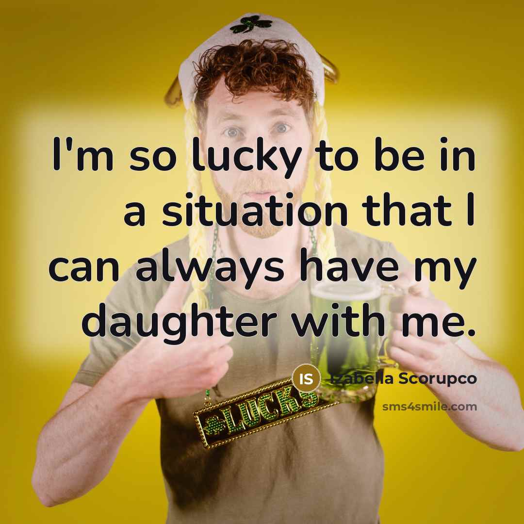 “I'm so lucky to be in a situation that I…” quote by Izabella Scorupco