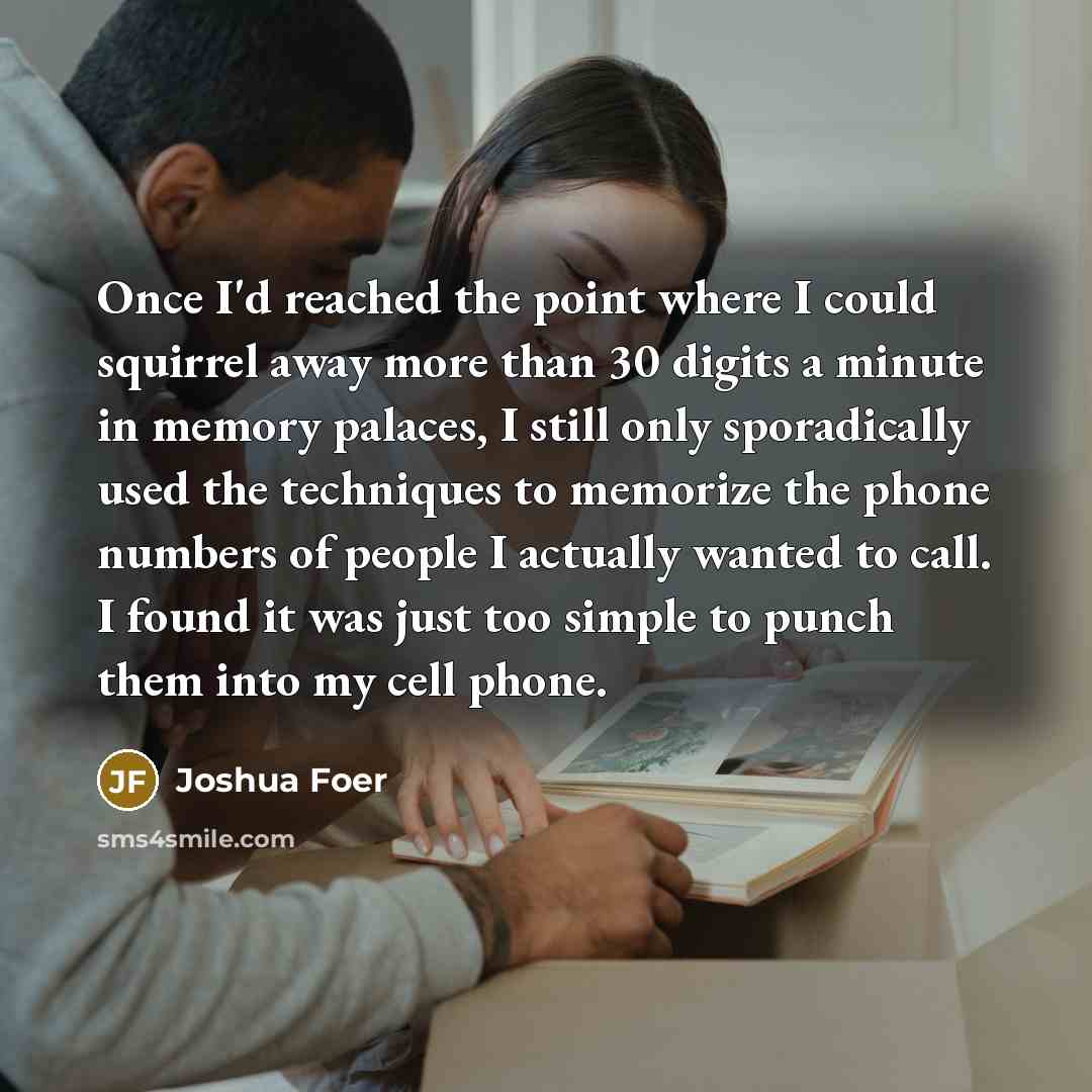 “Once I'd reached the point where I could squirrel away…” quote by Joshua Foer