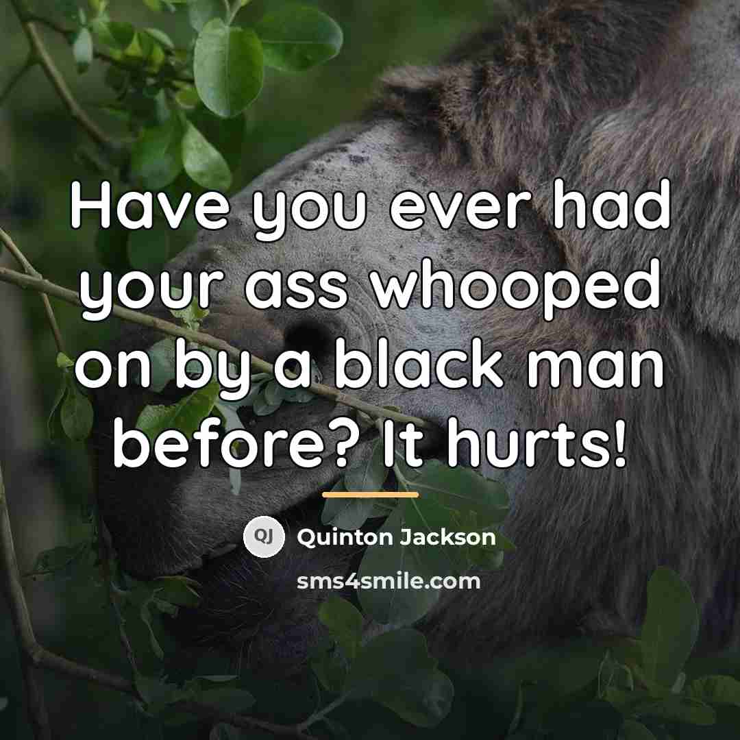 “Have you ever had your ass whooped on by a…” quote by Quinton Jackson