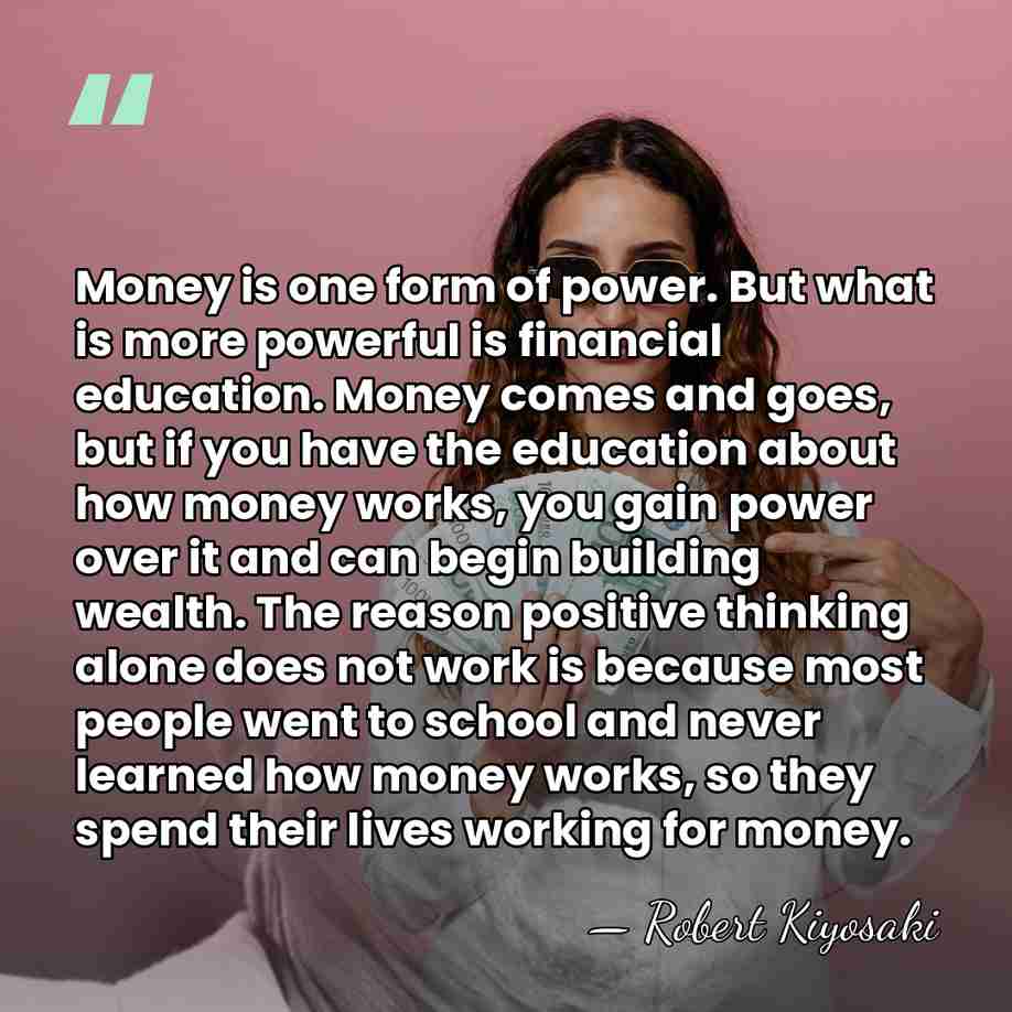 Money is one form of power. But what is more powerful is&hellip; - Robert Kiyosaki