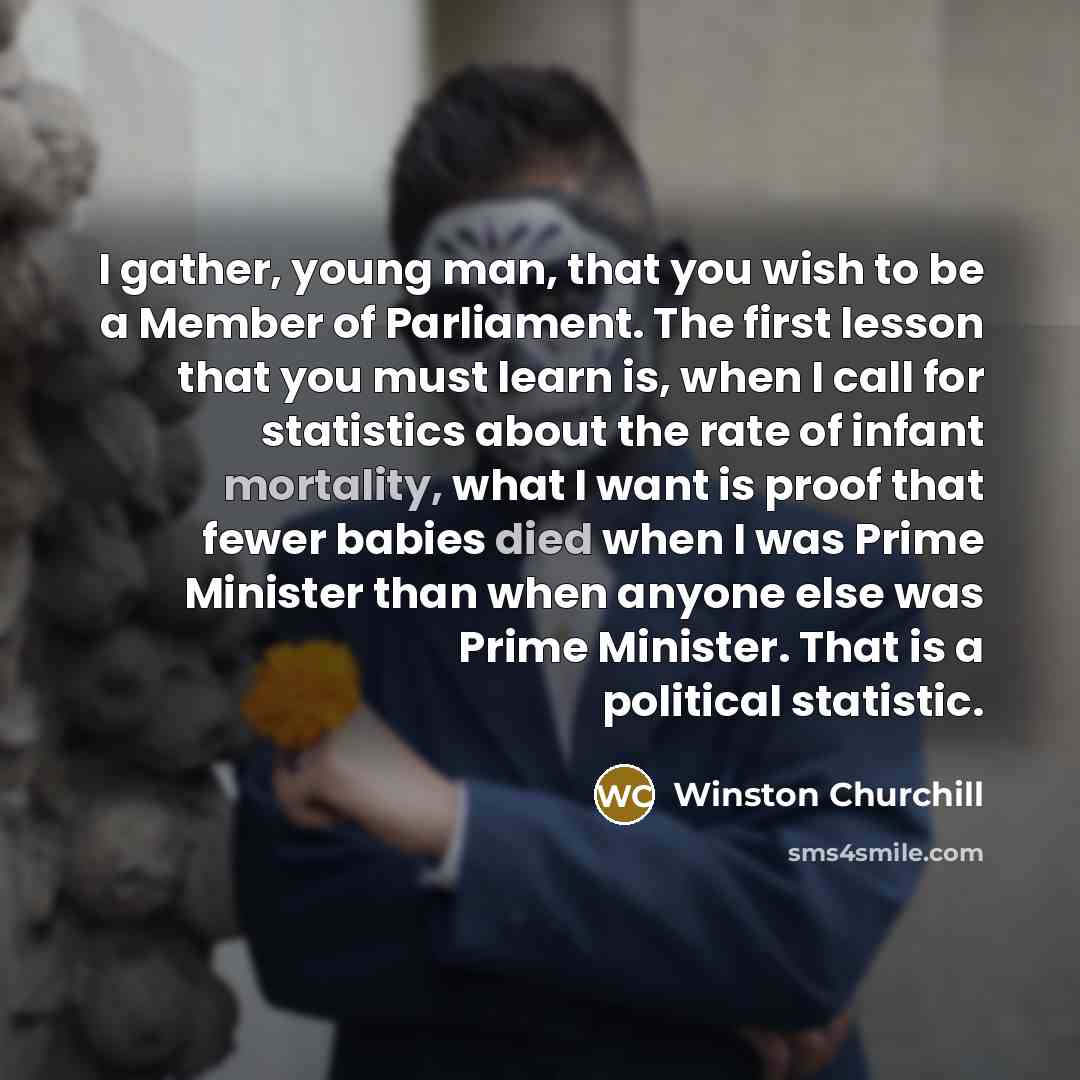 “I gather, young man, that you wish to be a…” quote by Winston Churchill