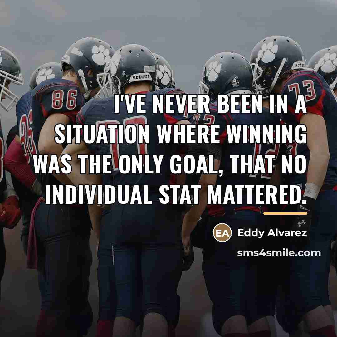 “I've never been in a situation where winning was the…” quote by Eddy Alvarez
