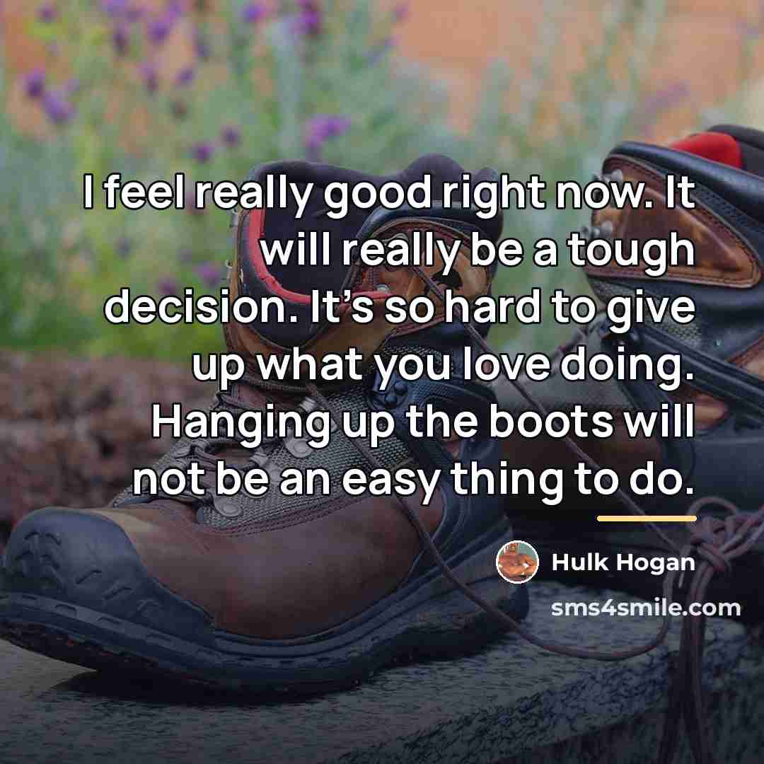 “I feel really good right now. It will really be…” quote by Hulk Hogan