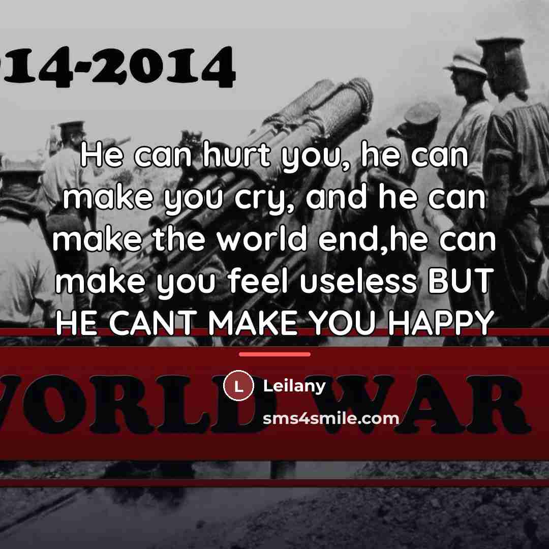 “He can hurt you, he can make you cry, and…” quote by Leilany