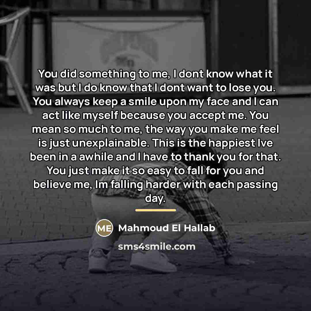 “You did something to me, I dont know what it…” quote by Mahmoud El Hallab