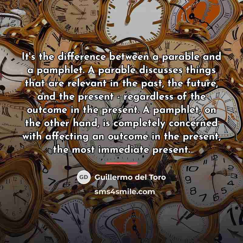 “It's the difference between a parable and a pamphlet. A…” quote by Guillermo del Toro
