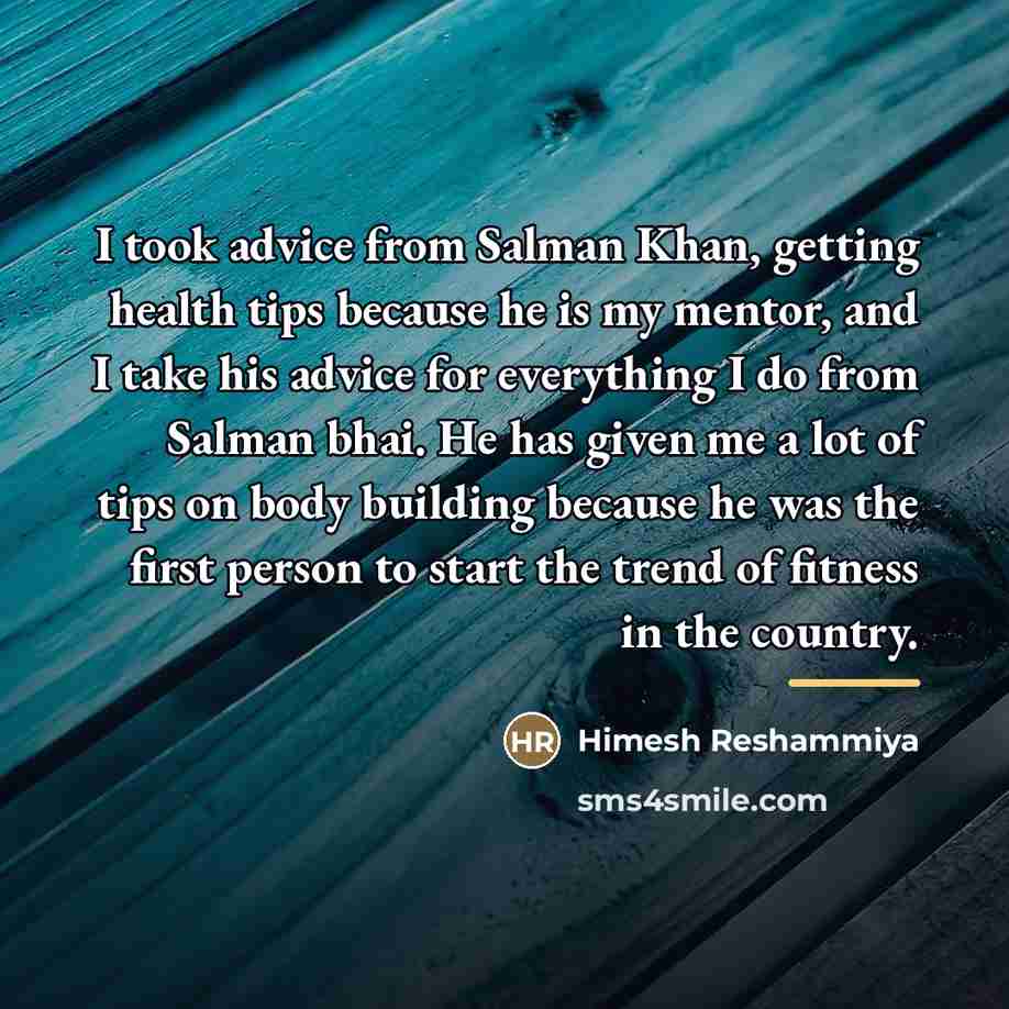 “I took advice from Salman Khan, getting health tips because…” quote by Himesh Reshammiya
