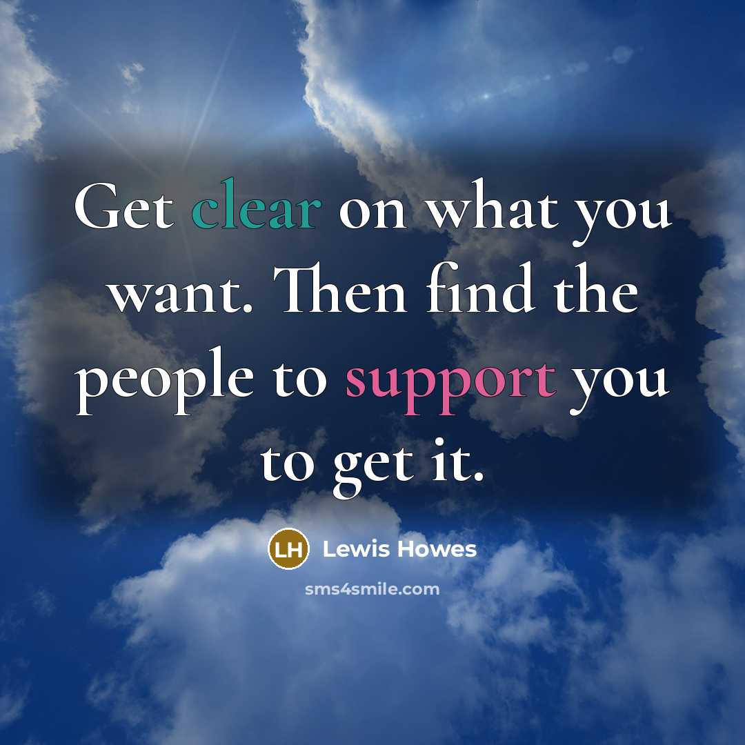 “Get clear on what you want. Then find the people…” quote by Lewis Howes