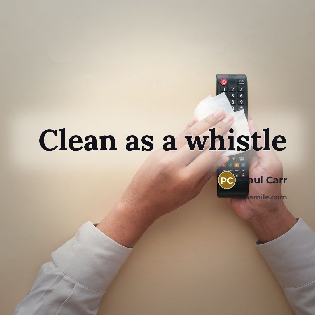 “Clean as a whistle” quote by Paul Carr