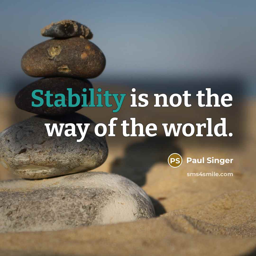 “Stability is not the way of the world.…” quote by Paul Singer