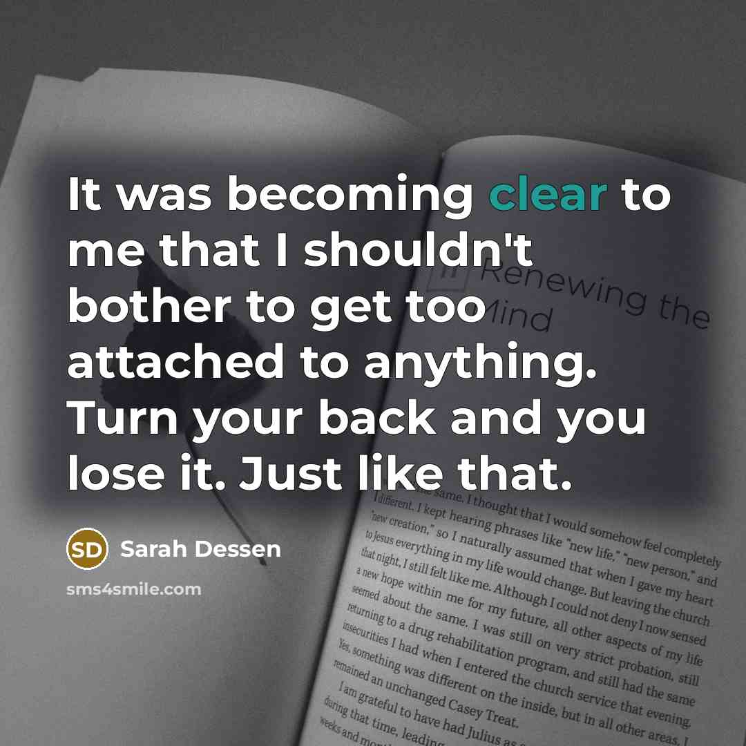 “It was becoming clear to me that I shouldn't bother…” quote by Sarah Dessen