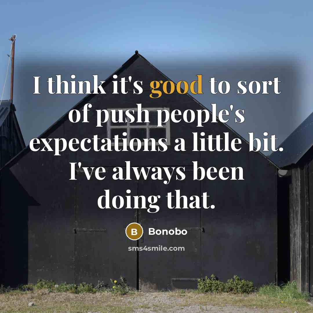 “I think it's good to sort of push people's expectations…” quote by Bonobo