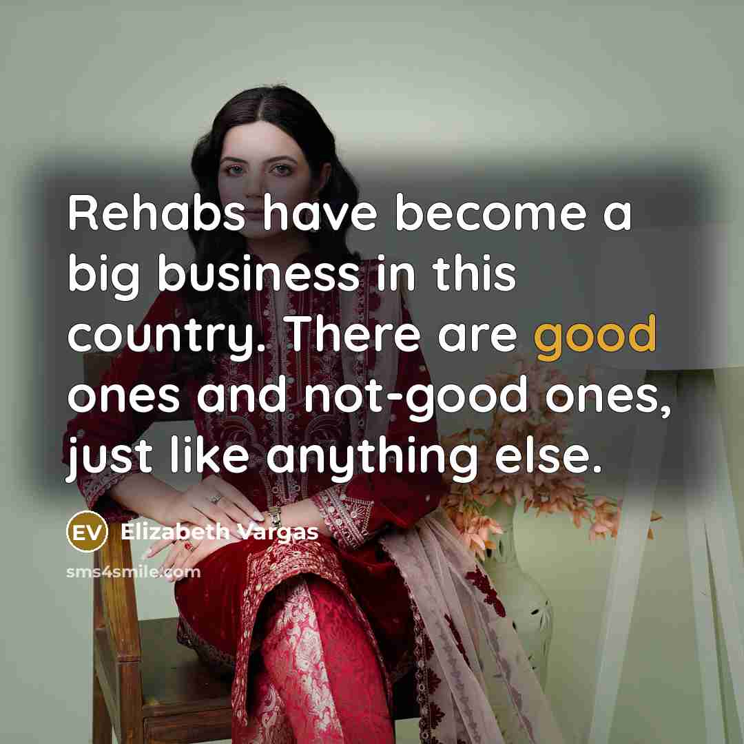 “Rehabs have become a big business in this country. There…” quote by Elizabeth Vargas