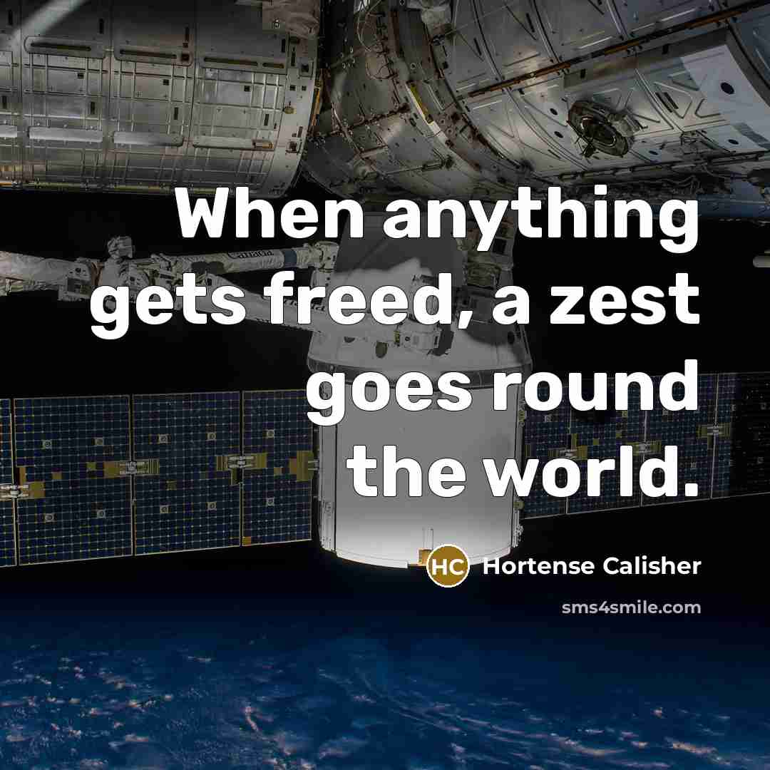 “When anything gets freed, a zest goes round the world.…” quote by Hortense Calisher