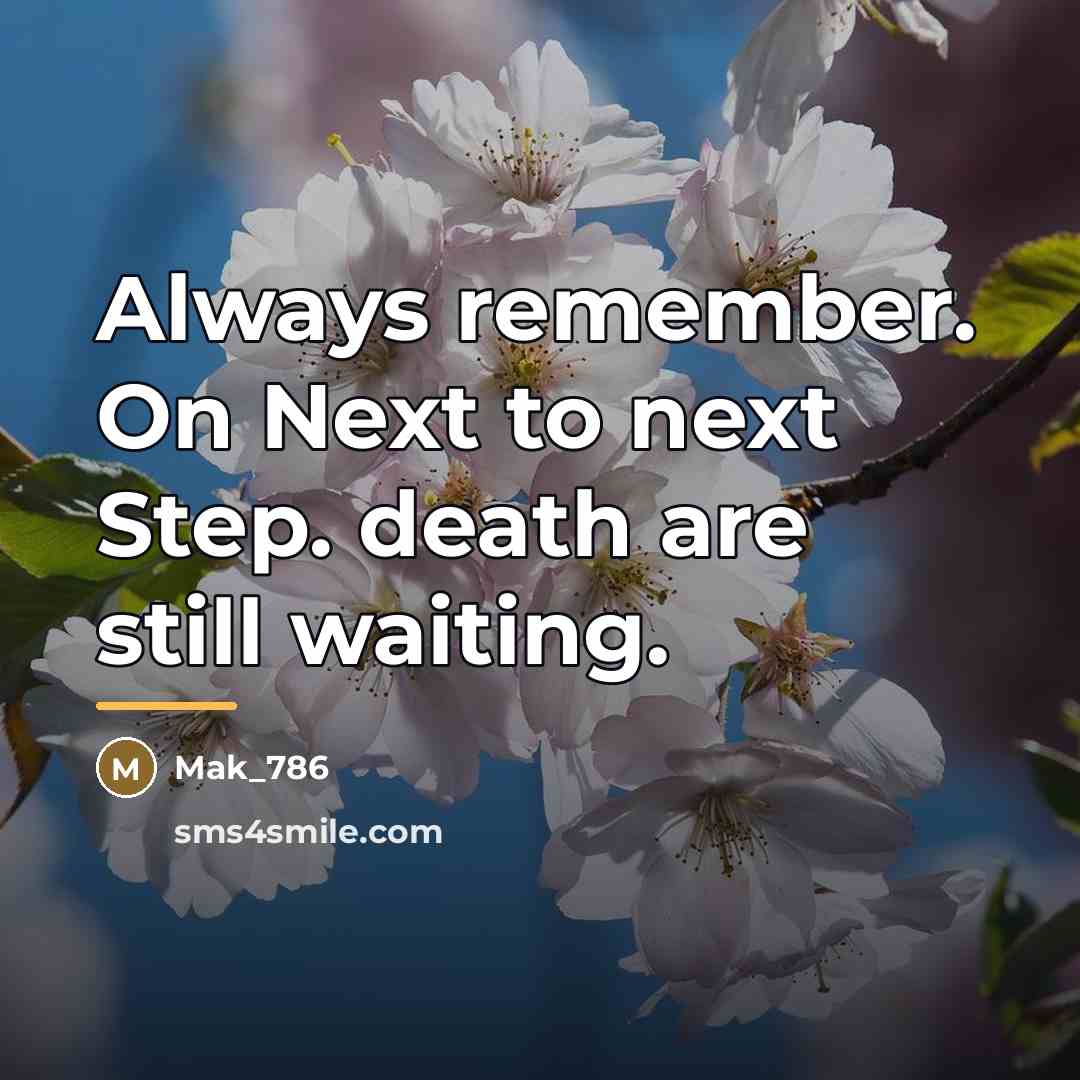 “Always remember. On Next to next Step. death are still…” quote by Mak_786