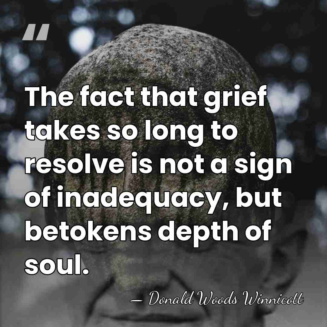The fact that grief takes so long to resolve is not a&hellip; - Donald Woods Winnicott