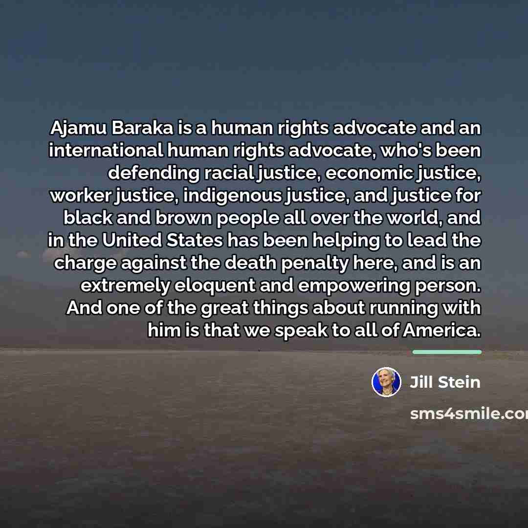 “Ajamu Baraka is a human rights advocate and an international…” quote by Jill Stein