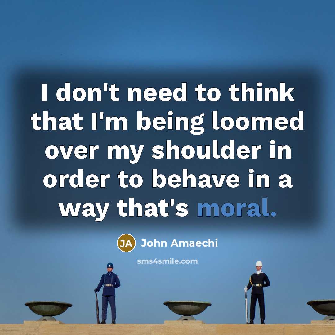 “I don't need to think that I'm being loomed over…” quote by John Amaechi
