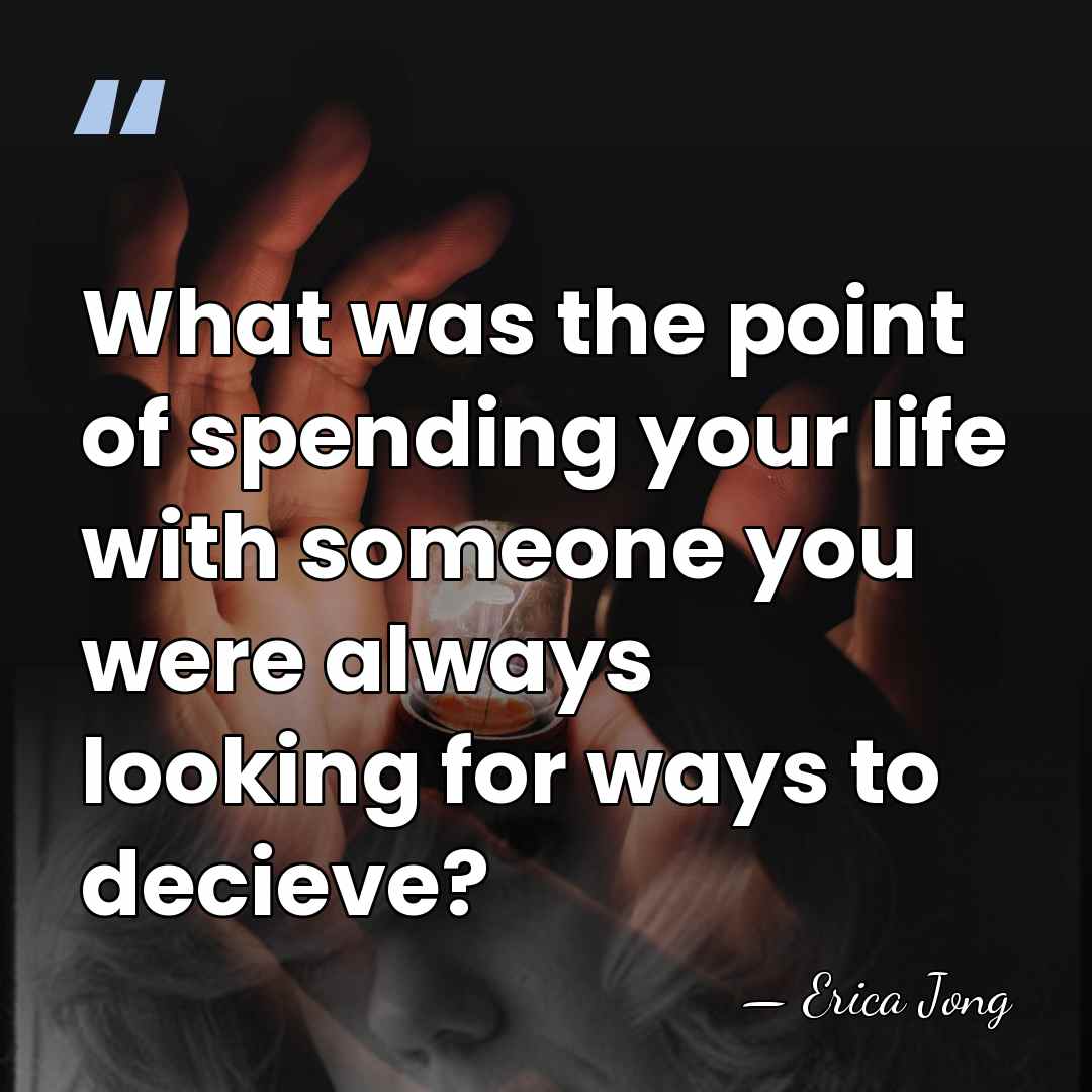 What was the point of spending your life with someone you were&hellip; - Erica Jong
