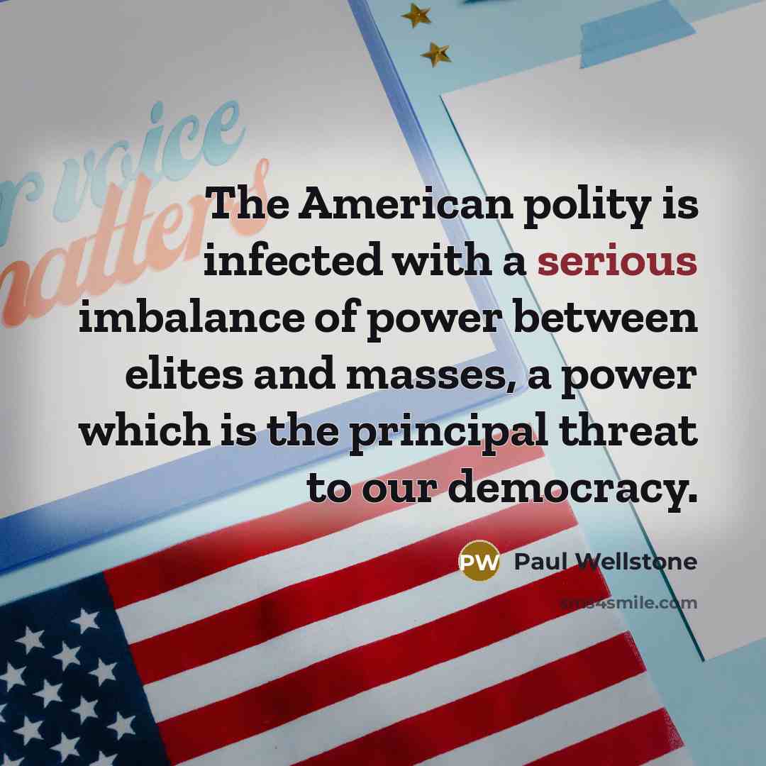 “The American polity is infected with a serious imbalance of…” quote by Paul Wellstone