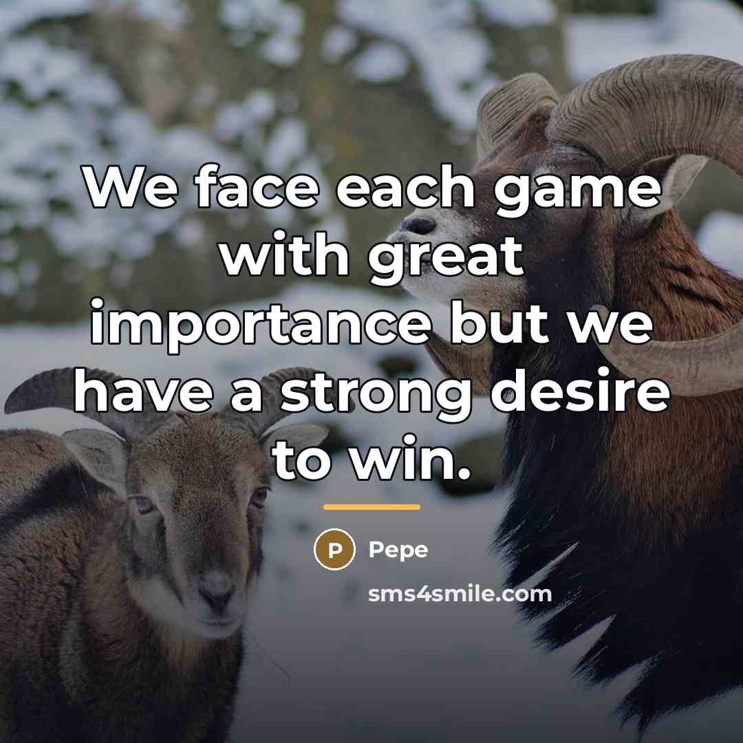 “We face each game with great importance but we have…” quote by Pepe