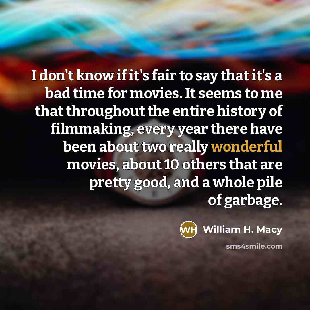 “I don't know if it's fair to say that it's…” quote by William H. Macy
