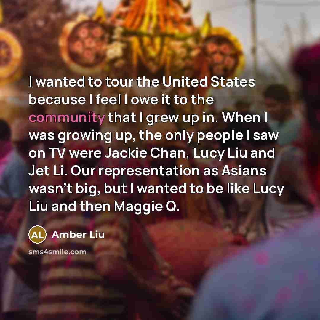 “I wanted to tour the United States because I feel…” quote by Amber Liu