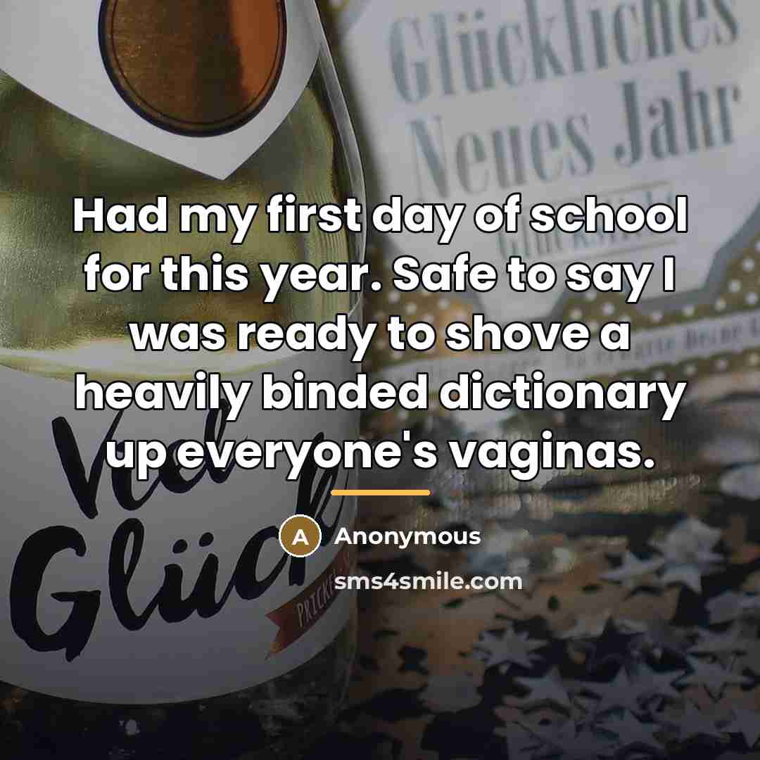 “Had my first day of school for this year. Safe…” quote by Anonymous