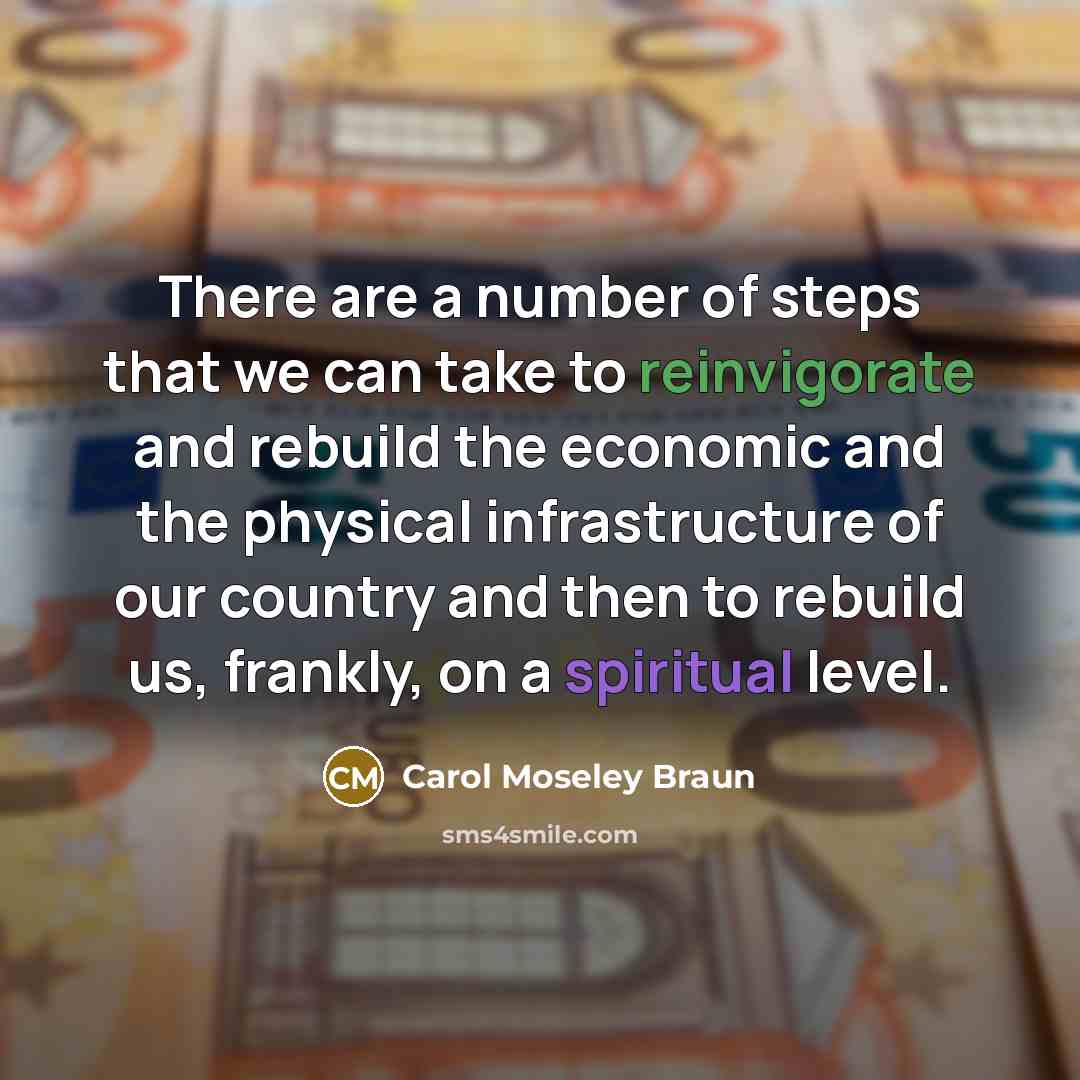 “There are a number of steps that we can take…” quote by Carol Moseley Braun