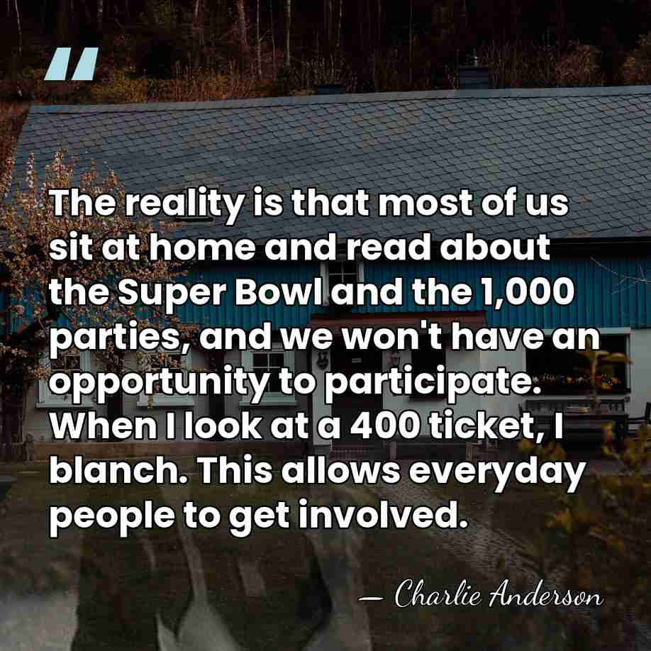 The reality is that most of us sit at home and read&hellip; - Charlie Anderson