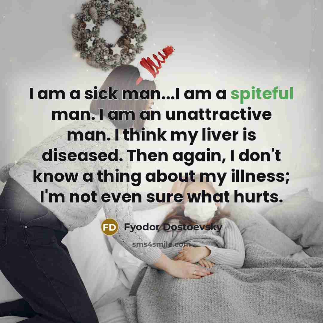 “I am a sick man...I am a spiteful man. I…” quote by Fyodor Dostoevsky