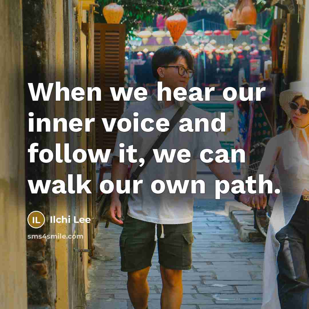 “When we hear our inner voice and follow it, we…” quote by Ilchi Lee
