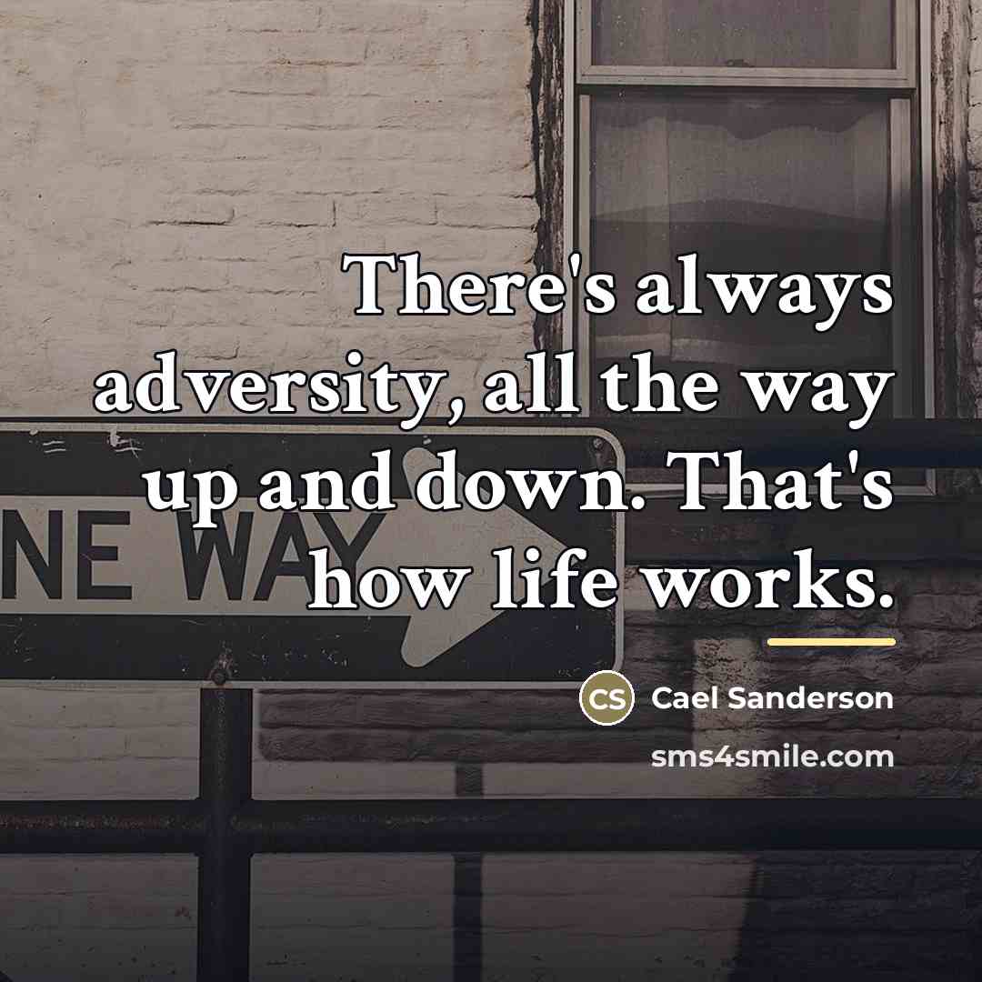 “There's always adversity, all the way up and down. That's…” quote by Cael Sanderson