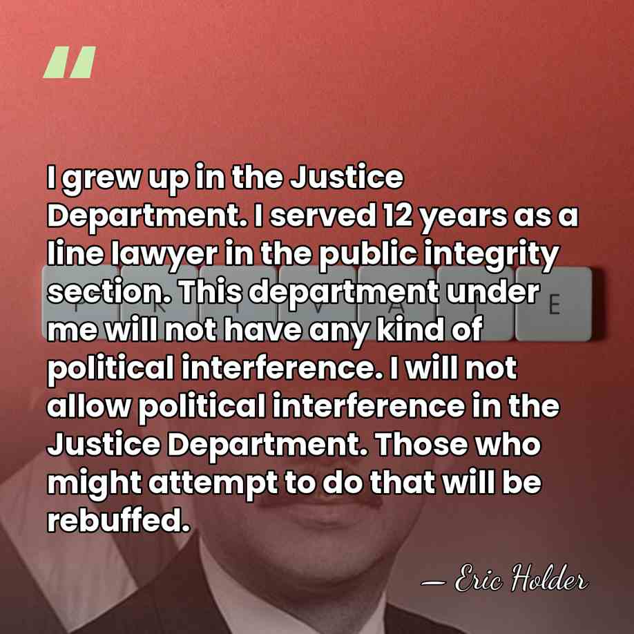 I grew up in the Justice Department. I served 12 years as&hellip; - Eric Holder