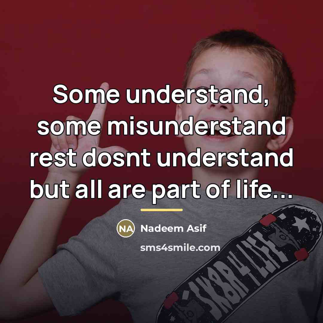“Some understand, some misunderstand rest dosnt understand but all are…” quote by Nadeem Asif