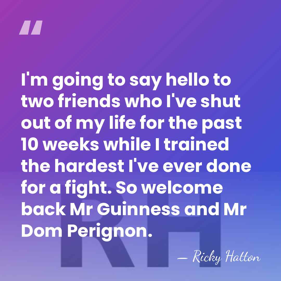 I'm going to say hello to two friends who I've shut out&hellip; - Ricky Hatton