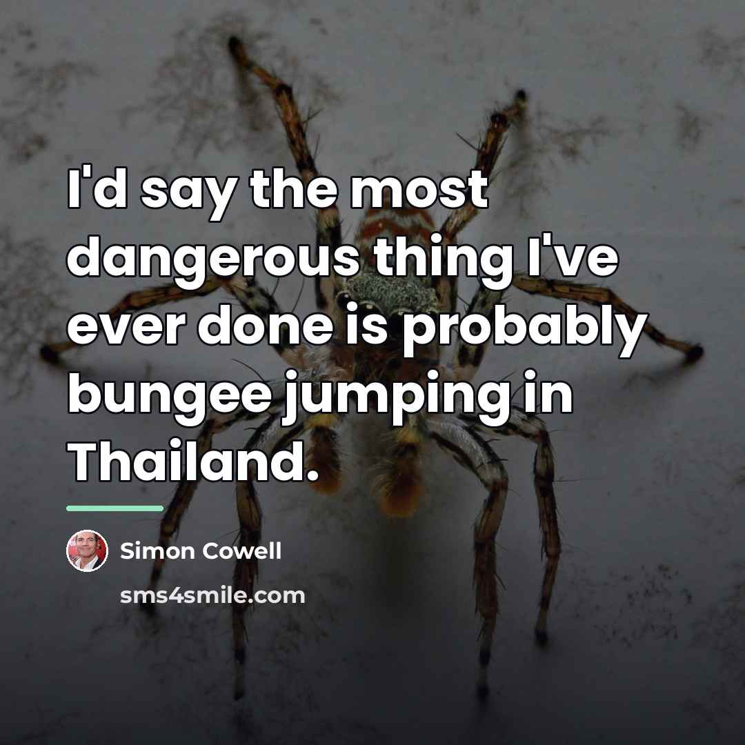 “I'd say the most dangerous thing I've ever done is…” quote by Simon Cowell